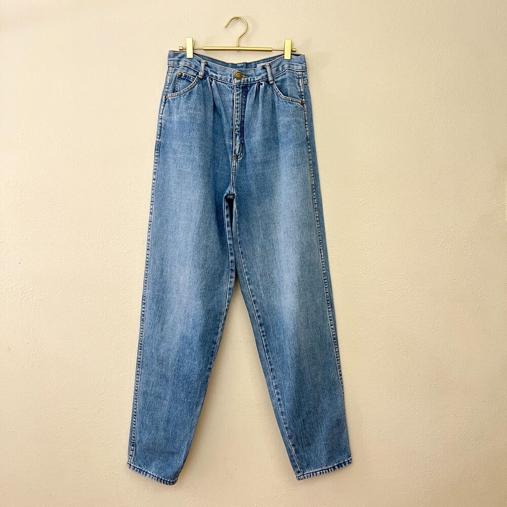 Vintage Tres Jolie 100% Cotton Denim High Rise Mom Jeans Med Stone Wash Sz 13/14